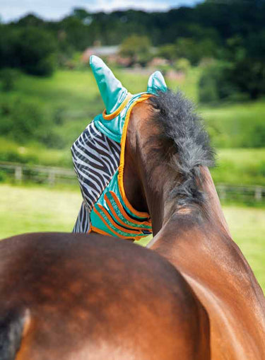 Shires Zeb-Tek Fly Mask With Ears & Nose