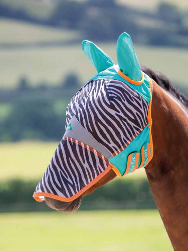 Shires Zeb-Tek Fly Mask With Ears & Nose