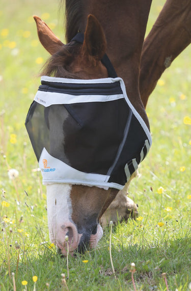 Buy the Shires Black Fly Guard Pro Fine Mesh Earless Fly Mask | Online for Equine