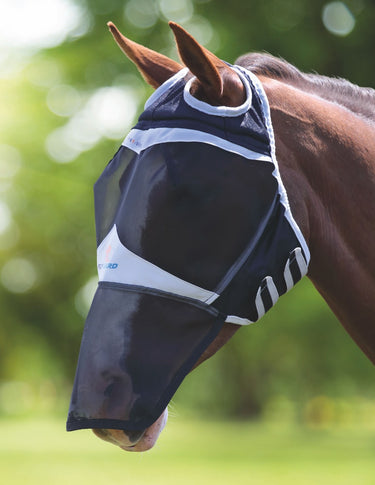 Shires Black Fine Mesh Fly Mask with Ear Holes & Nose