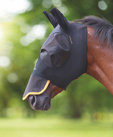 Shires FlyGuard Pro Stretch Fly Mask with Nose