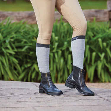 Buy the Dublin Black Paramount Side Zip Paddock Boots | Online for Equine