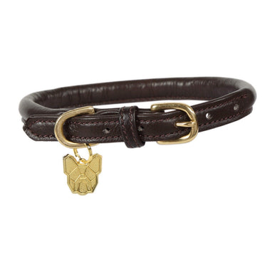 Buy Digby & Fox Rolled Leather Dog Collar | Online for Equine