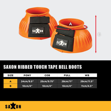 Buy Saxon Ribbed Touch Tape Bell Boots| Online for Equine
