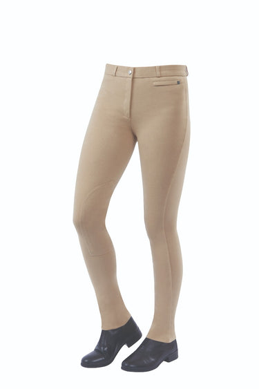 Buy the Dublin Supa-Fit Ladies Zip Up Knee Patch Jodhpurs | Online for Equine