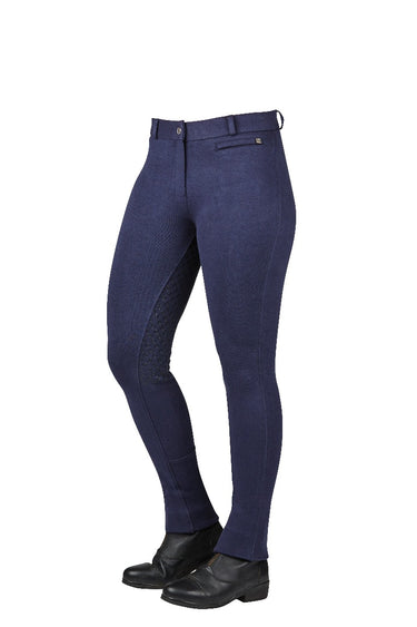 Buy Dublin Navy Supa-Fit Zip Up Gel Full Seat Jodhpurs - 24" / UK 6| Online for Equine