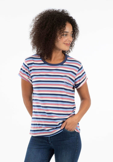 Shires Aubrion Croxley Stripe Ladies T-Shirt-X Small (UK 8)
