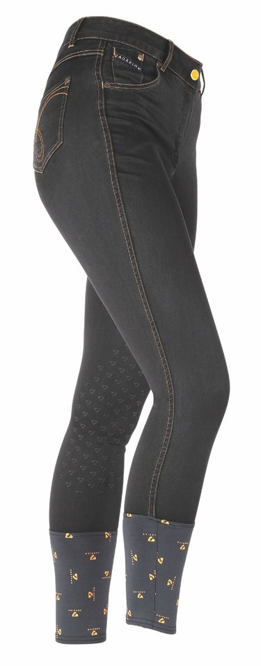 Buy Shires Aubrion Black Putney Ladies Denim Breeches| Online for Equine
