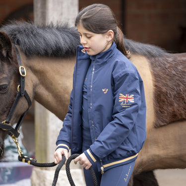 Buy the Shires Aubrion Team Navy Blue Waterproof Maids Jacket | Online for Equine