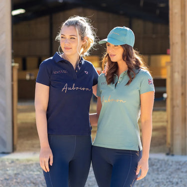 Buy Shires Aubrion Team Ladies Navy Blue Polo | Online for Equine