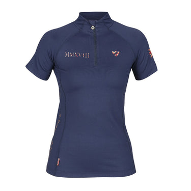 Buy Shires Aubrion Team Ladies Navy Blue Short Sleeve Base Layer | Online for Equine