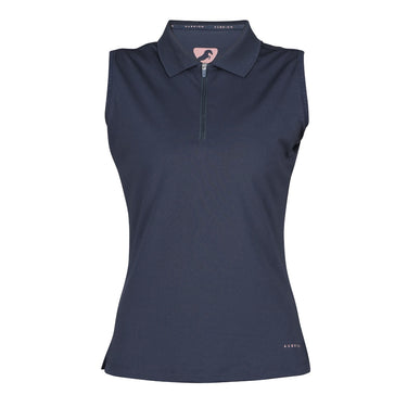 Buy Shires Aubrion Poise Young Rider Navy Sleeveless Tech Polo | Online for Equine