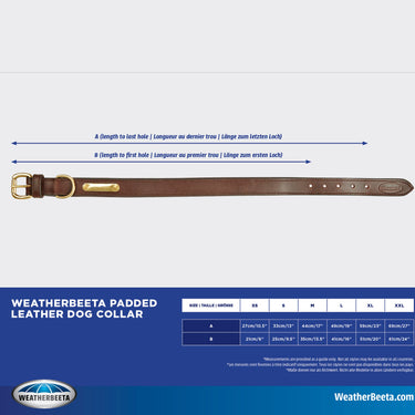 Buy Weatherbeeta Padded Leather Tan Dog Collar | Online for Equine