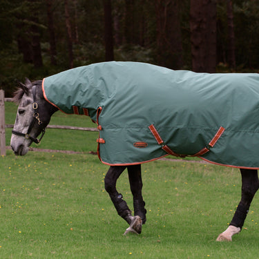 Weatherbeeta Green/Burnt Orange/White Comfitec Tyro Combo Neck Lite Plus Turnout Rug
