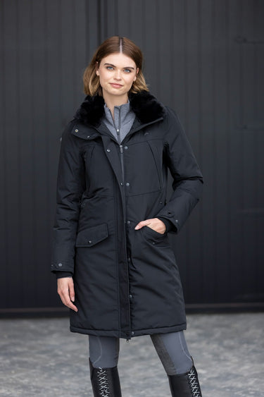 Buy Euro-Star Lauran Waterproof Ladies Long Black Jacket | Online for Equine