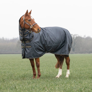 Shires Black Typhoon 50g Combo Turnout Rug