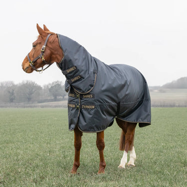 Shires Black Typhoon 50g Combo Turnout Rug