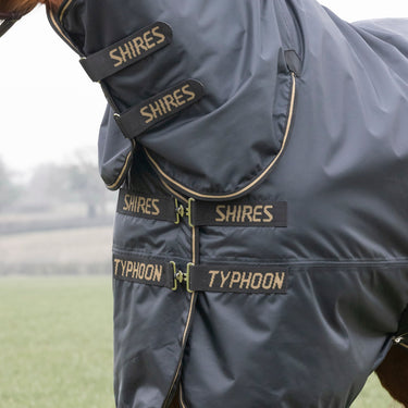 Shires Black Typhoon 50g Combo Turnout Rug