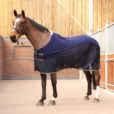 Shires Navy Tempest Original  Fleece/Mesh Cooler Rug