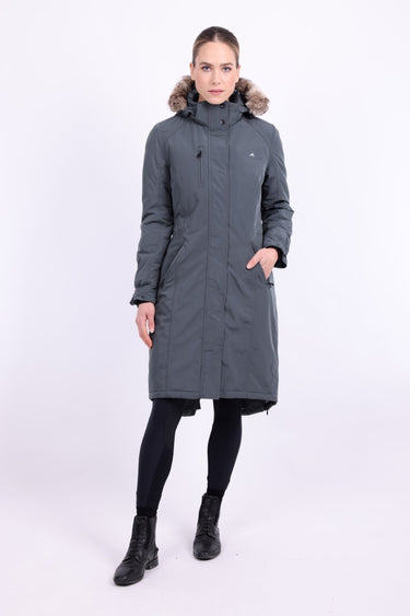 Buy Euro-Star Ladonna Waterproof Ladies Long Dark Castor Jacket - UK 16-18| Online for Equine
