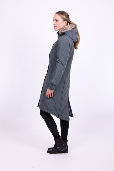 Buy Euro-Star Ladonna Waterproof Ladies Long Dark Castor Jacket | Online for Equine