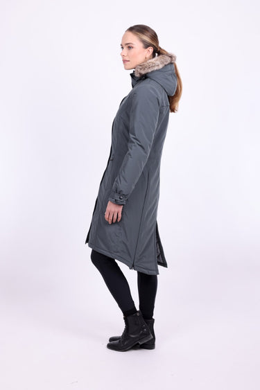 Buy Euro-Star Ladonna Waterproof Ladies Long Dark Castor Jacket - UK 16-18| Online for Equine