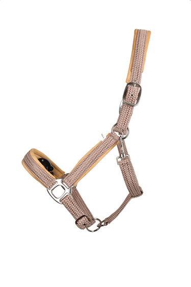 Hy Equestrian Mermaid Shimmer Head Collar and Lead Rope Set Taupe