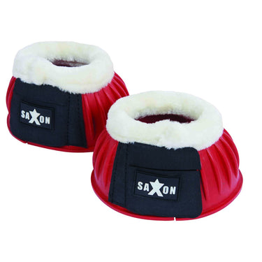 Buy The Saxon Fleece Trim Rubber Bell Boots | Online For Equine 