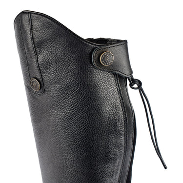 Buy the Shires Moretta Black Short Leg Length Gianna Lace Front Long Leather Riding Boots | Online for Equine