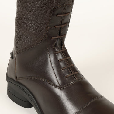 Buy the Shires Moretta Brown Short Gianna Lace Front Long Leather Riding Boots | Online for Equine