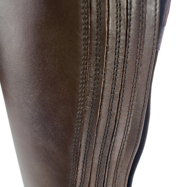 Buy the Shires Moretta Brown Short Gianna Lace Front Long Leather Riding Boots | Online for Equine