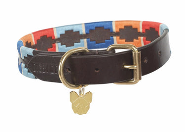 Digby & Fox Turquoise / Red / Orange / Blue Drover Polo Dog Collar