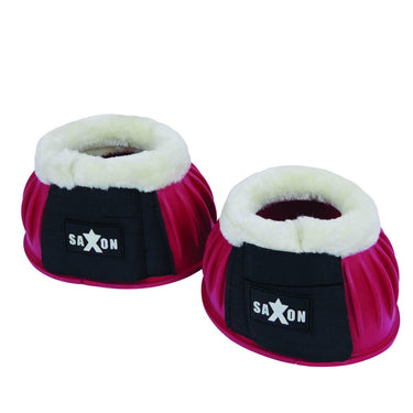 Buy The Saxon Fleece Trim Rubber Bell Boots | Online For Equine 