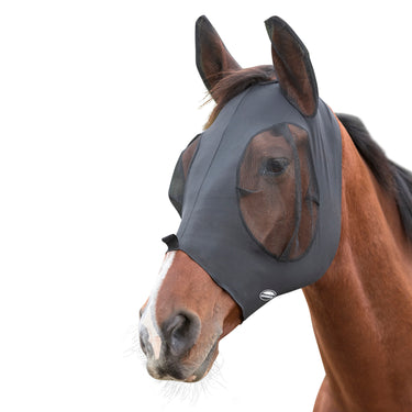 Weatherbeeta Black/Black Deluxe Stretch Bug Eye Saver With Ears