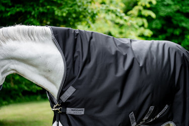 Horseware Ireland Rambo 1680D Wug Turnout Rug 200G Black / Thunderstorm Grey & Silver