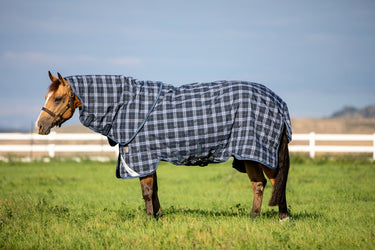 Horseware Ireland Rhino Plus Turnout Rug 450G Vl Navy Check / Indigo