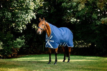 Horseware Ireland Rhino Wug Turnout Rug 250G Vl Navy / Titanium Grey & Classic Blue