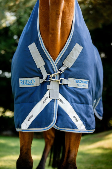 Horseware Ireland Rhino Wug Turnout Rug 250G Vl Navy / Titanium Grey & Classic Blue