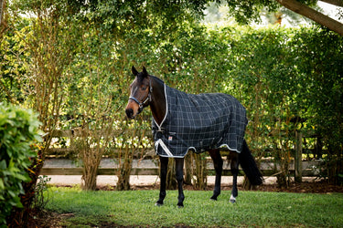 Horseware Ireland Rhino Wug Turnout Rug 250G Vl Black / Grey / White Check & Grey