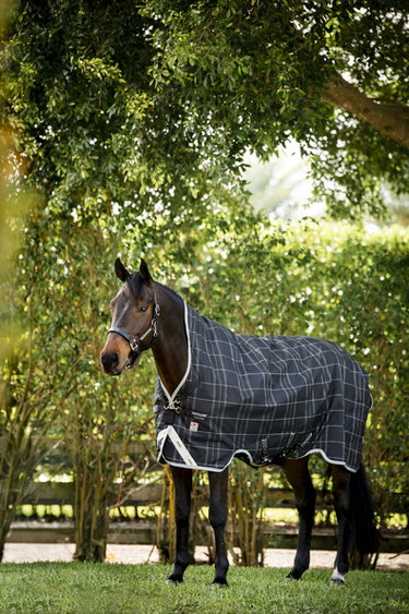 Horseware Ireland Rhino Wug Turnout Rug 250G Vl Black / Grey / White Check & Grey