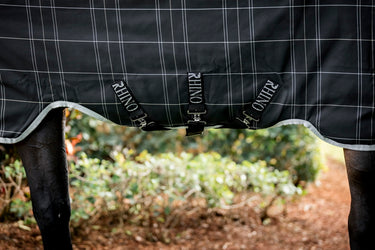 Horseware Ireland Rhino Wug Turnout Rug 450G Vl Blk / Grey / White Chk & Gray