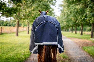 Horseware Ireland Rambo 1680D Turnout Rug 250G Vl Navy / Thunderstorm Grey & Silver