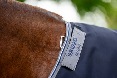 Horseware Ireland Rambo 1680D Turnout Rug 250G Vl Navy / Thunderstorm Grey & Silver