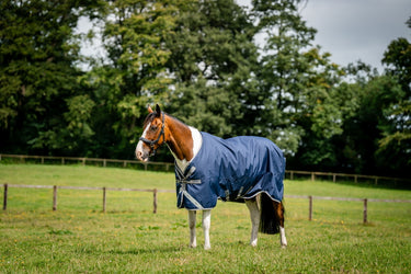 Horseware Ireland Amigo 1200D Turnout Rug 100G Navy / Titanium Grey & Silver