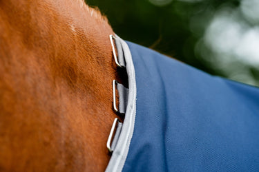 Horseware Ireland Amigo 1200D Turnout Rug 50G Navy / Titanium Grey & Silver