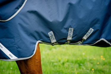 Horseware Ireland Amigo 1200D Turnout Rug 100G Navy / Titanium Grey & Silver