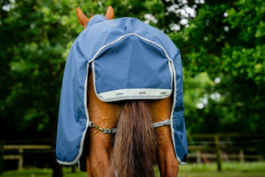 Horseware Ireland Amigo 1200D Turnout Rug 0G Navy / Titanium Grey & Silver