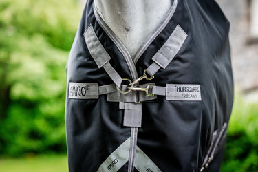 Horseware Ireland Amigo 1200D Turnout Rug 100G Black / Titanium Grey & Silver
