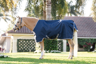 Horseware Ireland Amigo 1200D Pony Turnout Rug 250G Navy / Titanium Grey & Silver