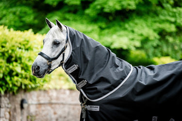 Horseware Ireland Amigo 1200D Plus Turnout Rug Bundle  (50G + 100G + 200G) Black / Titanium Grey & Silver